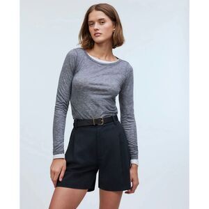 MADEWELL The Harlow Shorts Women's Size 2 True Black NO938